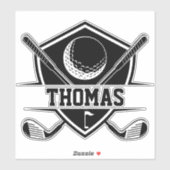 Persoonlijke Golfkar Sticker (Vel)