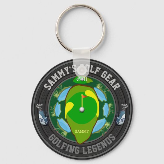 Persoonlijke GolfSleutelhanger Sleutelhanger (Voorkant)