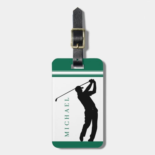Persoonlijke golftaslabel bagagelabel (Voorkant verticaal)