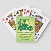 Persoonlijke Golftip Golfer Cart-speelkaarten Speelkaarten (Achterkant)