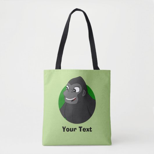 Persoonlijke Gorilla Cartoon Canvas tas (Voorkant)