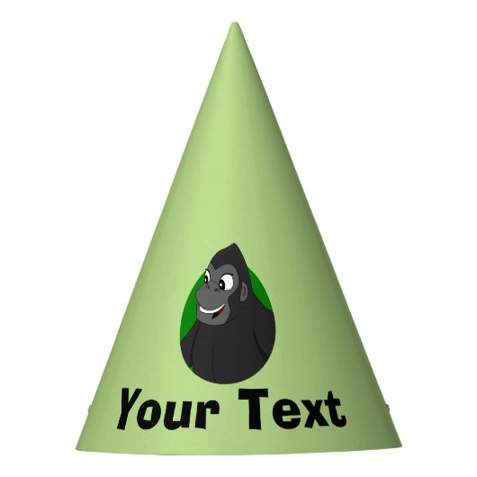 Persoonlijke Gorilla Cartoon Party Pet Feesthoedjes (Voorkant)