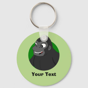 Persoonlijke Gorilla Cartoon Sleutelhanger