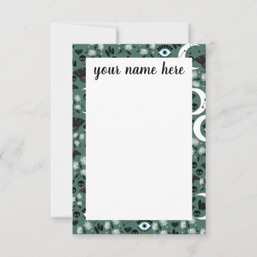 Persoonlijke Gothic Moths Notecards Bedankkaart (Voorkant)