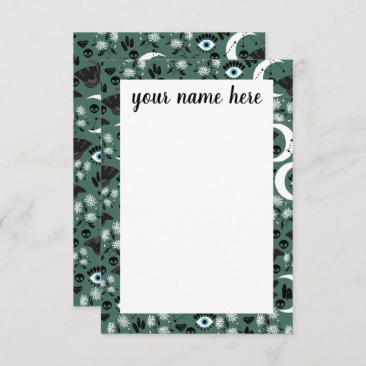 Persoonlijke Gothic Moths Notecards Bedankkaart (Voorkant / Achterkant)