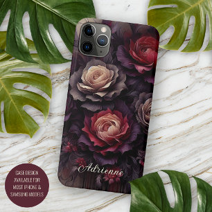 Persoonlijke gotische donkere rozen bloemrijke Vic Case-Mate iPhone Case