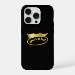 Persoonlijke gotische gouden kroon telefoonhoes iPhone 15 pro case