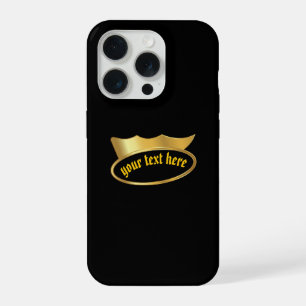 Persoonlijke gotische gouden kroon telefoonhoes iPhone 15 pro case