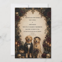 Persoonlijke gotische gouden retriever Halloween-h