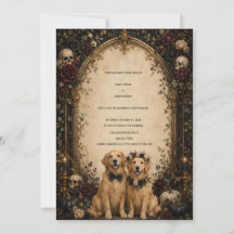 Persoonlijke gotische schedel Golden Retriever