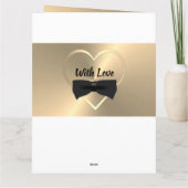 Persoonlijke gouden 50ste verjaardagkaart voor hem kaart (Achterkant)