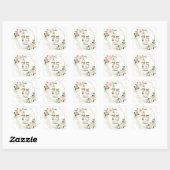 Persoonlijke Gouden & Bloem 75e Aangepaste Vierkante Sticker (Vel)