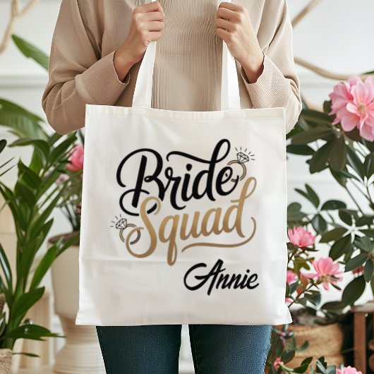 Persoonlijke Gouden Bruidsentourage Meidenavondfee Tote Bag