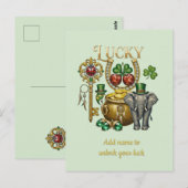 persoonlijke gouden charmes briefkaart (Voorkant / Achterkant)