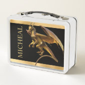 Persoonlijke Gouden Draak Fantasie  (Achterkant)