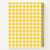 Persoonlijke Gouden Gingham Leraar Notitieboek (Achterkant)