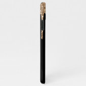 Persoonlijke Gouden Glitter Zwarte Handgeschreven  iPhone Hoesje (Rechterkant)