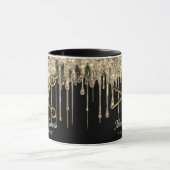 Persoonlijke gouden glitterschaar kapsalon mok (Midden)