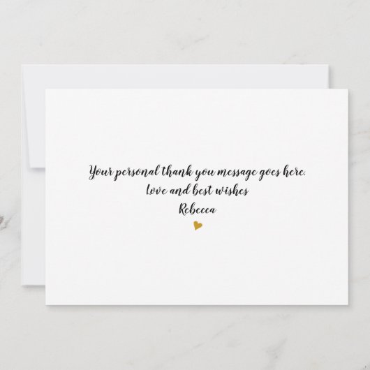 Persoonlijke Gouden Hart Bedankt (Achterkant)