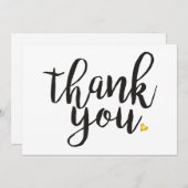 Persoonlijke Gouden Hart Bedankt (Voorkant / Achterkant)