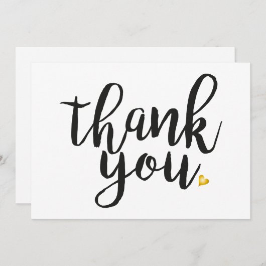 Persoonlijke Gouden Hart Bedankt (Voorkant / Achterkant)