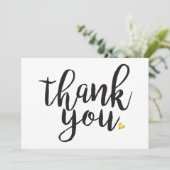 Persoonlijke Gouden Hart Dank Je Bedankkaart (Staand voorkant)