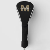 Persoonlijke Gouden Initiaal Naam Monogram Golfheadcover (Voorkant)