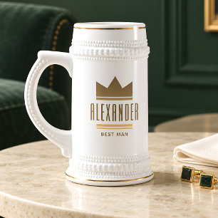 Persoonlijke Gouden Kroon Getuige Bierpul