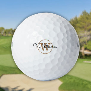 Persoonlijke gouden monogram scriptnaam golfballen