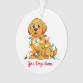 Persoonlijke Gouden Retriever Acryl Ornament (voorkant)