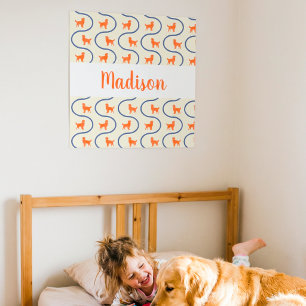 Persoonlijke Gouden Retriever Naam Kinderkamer Dec Perfect Poster