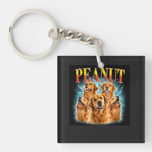 Persoonlijke Gouden Retriever Sleutelhanger (voorkant)