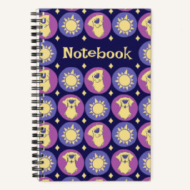 Persoonlijke Gouden Retriever Whimsical Zon Klein Notitieboek