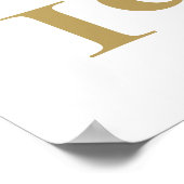 Persoonlijke Gouden Speciale Datum Modern Poster (Hoek)