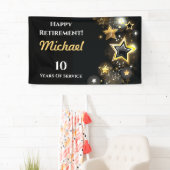 Persoonlijke Gouden Ster Gepensioneerd Spandoek (Insitu)