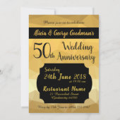 Persoonlijke gouden trouwjubileum uitnodiging (Achterkant)