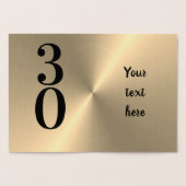 Persoonlijke gouden verjaardagskaart 30 jaar folie kaarten (Binnen)