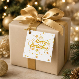 Persoonlijke Gouden Vrolijk Kerstmis Sterren Bedankjes Labels