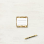 Persoonlijke Gouden Zeemeermin Schubben 3x3 Post-it® Notes (Op bureau)