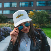 Persoonlijke Gouden & Zwarte Moderne Chic Bruids T Trucker Pet