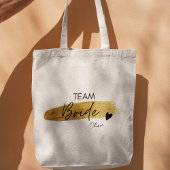 Persoonlijke Gouden & Zwarte Moderne Chique Team B Tote Bag