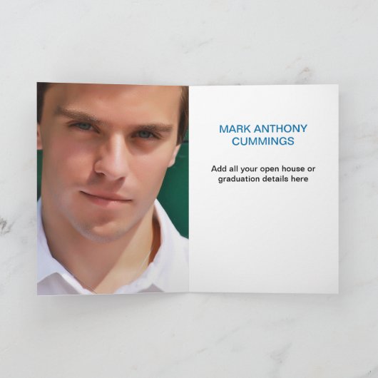 Persoonlijke GRAD-uitknipkaart (blauw) Aankondiging (Binnen)