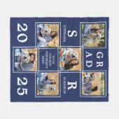Persoonlijke graduate geschenk foto collage fleece deken (Voorkant (Horizontaal))