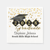 Persoonlijke graduatiemechanisme: zwart & goud servet (Voorkant)