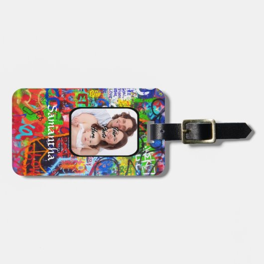 Persoonlijke graffiti bagagelabel (Voorkant horizontaal)