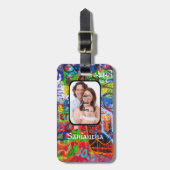 Persoonlijke graffiti bagagelabel (Voorkant verticaal)