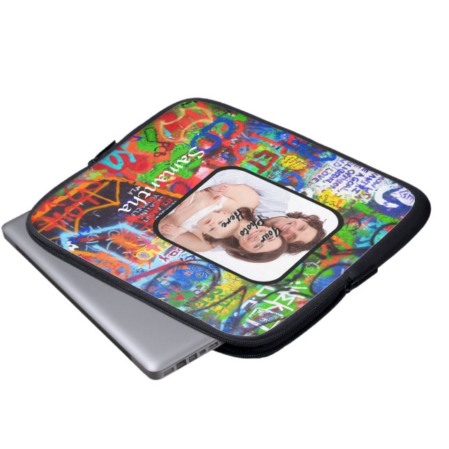 Persoonlijke graffiti laptop sleeve (Voorkant onderkant)