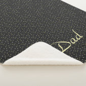 Persoonlijke grafische nostalgische  sterren op zw sherpa deken (3/4)