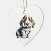 Persoonlijke Grand Basset Griffon Vendéen Puppy Keramisch Ornament (Links)