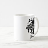 Persoonlijke Grand Piano Mok – Aangepaste Naam (Voorkant rechts)
